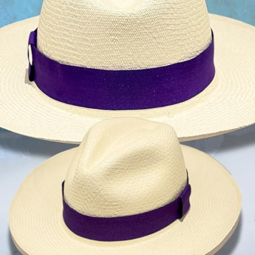 Gamboa Hatbands for Panama Hat Ribbon Hatband Cowboy Hats - color: Total Purple, size: Small