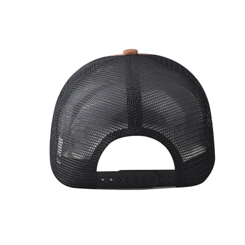 Trucker Hat Men Blank Mesh Suede Baseball Cap for Men and Women Baseball Hat 5-Panel Trucker Hat for Hunting & Hiking - color: Red