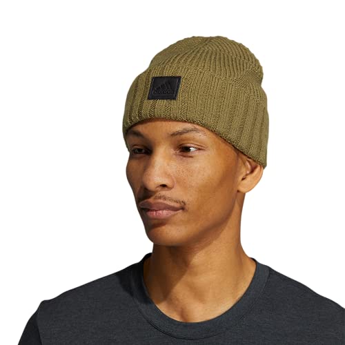 adidas Men's Pine Knot Fold Beanie - color: Orbit Green/Black