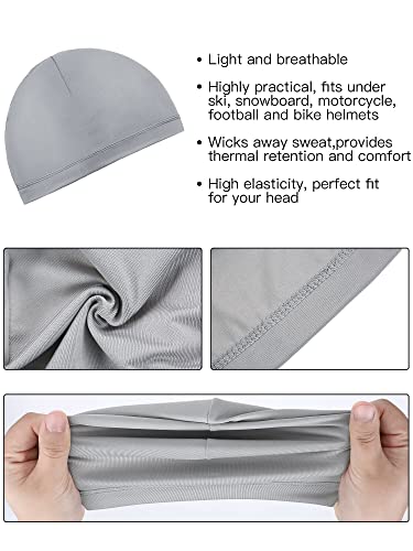 Boao Doo Rags Skull Cap for Men Sweat Wick - color: Black, Grey, Blue, size: Large