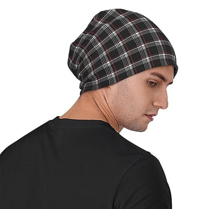 Funny Bigfoot Sasquatch Full Moon Slouchy Beanie for Men & Women Hip-Hop Baggy Skull Cap Fashion Thin Dwarf Knit Hat - color: Golf Gti Plaid