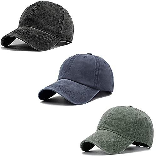 Mommy Jennie Unisex Vintage Washed Distressed Baseball-Cap Twill Adjustable Dad-Hat - color: E1-black+navy+green