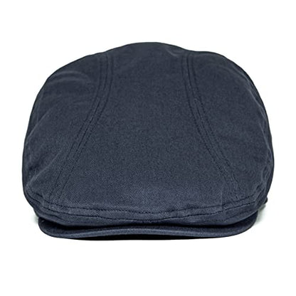BOTVELA Men Cotton Twill Newsboy Flat Hat Fitted Cap - color: Dark Gray, size: 7 3/8