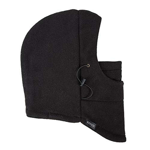 REDESS Winter Windproof Hat, Unisex Children Heavyweight Balaclava, Ski Mask with Thick Warm Fleece Face Cover - color: Black