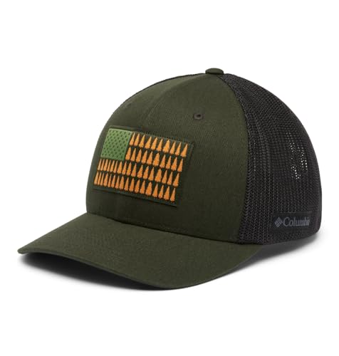 Columbia Unisex Adult PFG Logo Mesh Ball Cap - color: Greenscape/Black, size: XX-Large