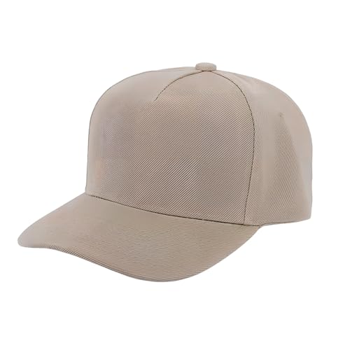 5-Panel Baseball Cap for Workouts, Hiking, Outdoor Sports, Customizable DIY Design, All-Season Comfort Fit, Adjustable - color: Khaki