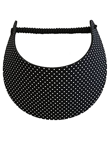 womens Visor - color: Black & White Polka Dot, size: One Size