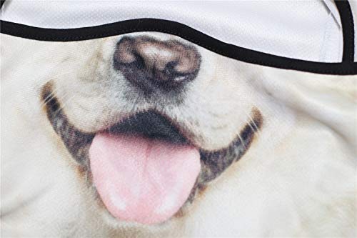 WTACTFUL 3D Animal Ears Balaclava, Breathable Face Mask for Halloween - color: Labrador Retriever Mss-04