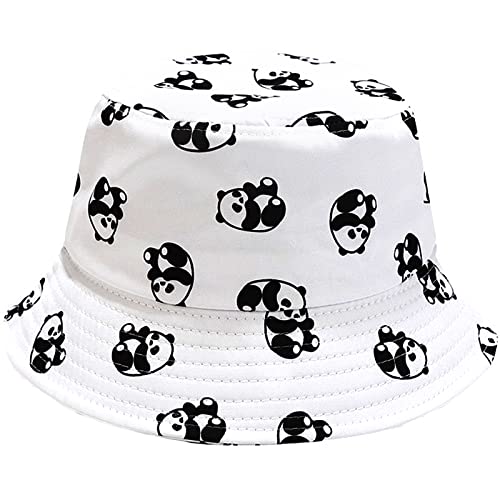 XYIYI Cute Bucket Hat Beach Fisherman Hats for Women Men Teen Girls - color: Panda