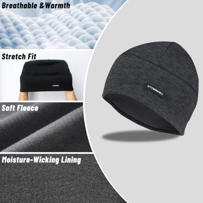 Honeycomb Thermal Skull Cap Beanie for Men Women - color: Aa-e11-grey