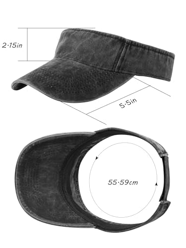 Geyoga 4 Pcs Adjustable Sport Sun Visor - color: Black, Gray, Khaki, Blue