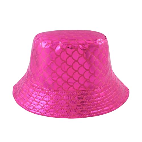 Rave Bucket Hat for Men Women Waterproof Rain Hat Wide Brim Bucket Hat Metallic Party Hats - color: B5