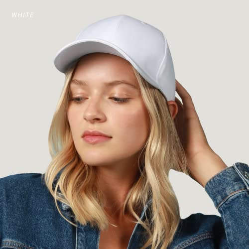 2-Pack Classic Structured Baseball Cap Adjustable Snapback Ball Caps - color: Charcoal