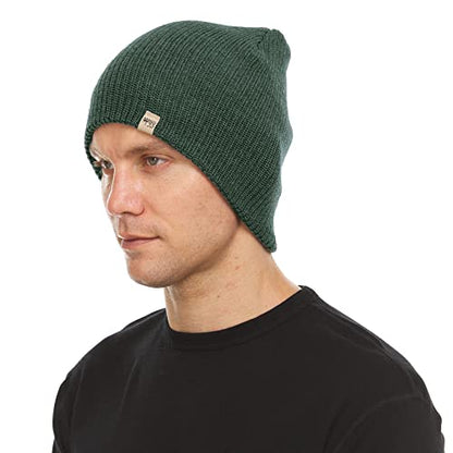 Minus33 Merino Wool Everyday Knit Wool Beanie - color: Forest Green