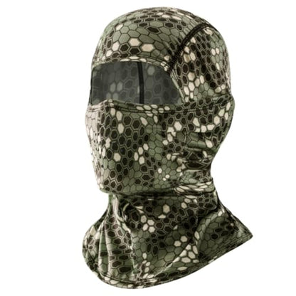 Camo Balaclava Face Mask for Men Women UV Sun Protection Cycling Neck Scarf Gaiter Head Breathable Motorcycle - color: Green Snake Camo