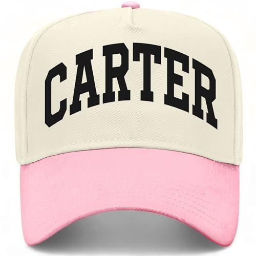 Carter Collegiate Hat - color: Pink/Natural