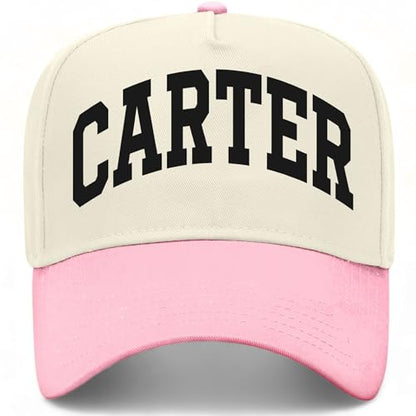 Carter Collegiate Hat - color: Pink/Natural