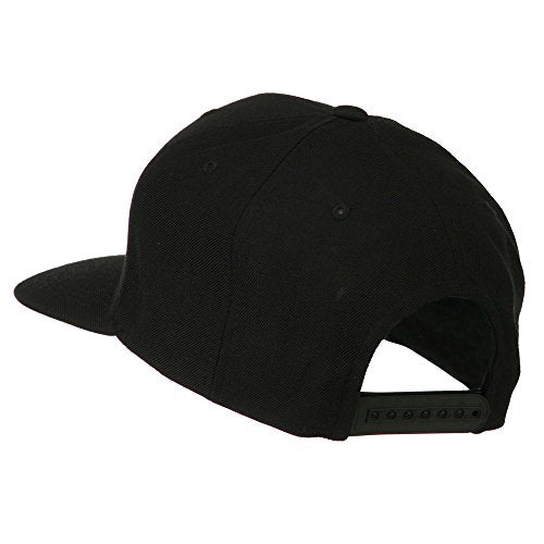 Old English K Embroidered Flat Bill Cap - color: Black