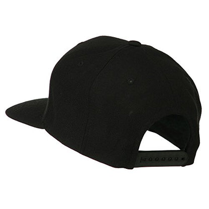 Old English K Embroidered Flat Bill Cap - color: Black
