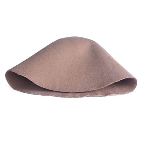 Wool Felt Cone Cloche Hood Millinery Hats Fascinators Block Base Body B107 - color: #3 Camel