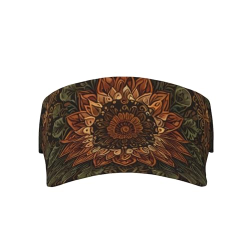 Vintage Mandala Sports Sun Visor Hat Men Women Adjustable Hats Empty Top Cap for Running Tennis Golf - color: Color-4