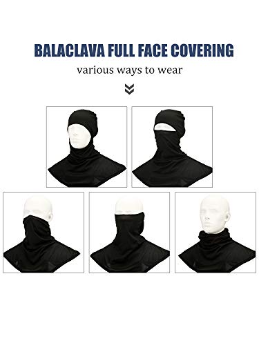 SATINIOR 3 Pcs Summer Balaclava - color: Black, White, Gray