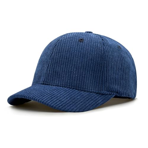 1.97'' Short Brim Stretch Fitted Baseball Caps Corduroy Structured Cap for Men and Women Curved Brim Trucker Hat K412 - color: Beige