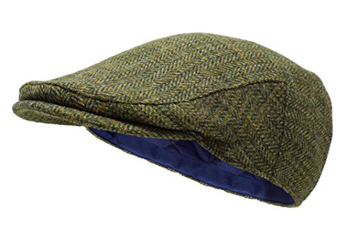 Borges & Scott The Galway - Irish Tweed Flat Cap - color: Country Green, size: Large-XX-Large