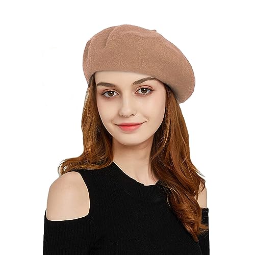 French Beret Hats for Women - Classic and Stylish Women's Beret Collection for Effortless Chic, Perfect for Any Occasion - color: Camel