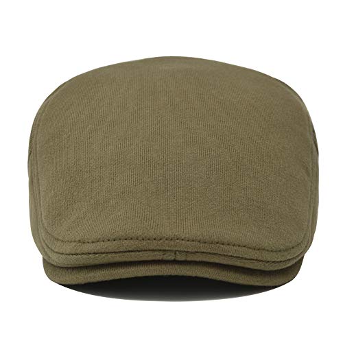 VOBOOM Men Newsboy Cap Cotton Flat Ivy Gatsby Driving Hat - color: Green