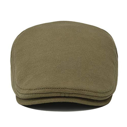 VOBOOM Men Newsboy Cap Cotton Flat Ivy Gatsby Driving Hat - color: Green