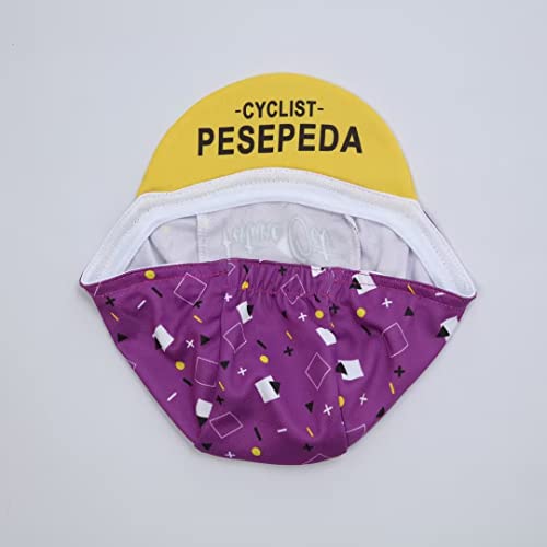 Funny Cycling Cap - Polyester Cartoon Cycling Hat-Under Helmet - Cycling Helmet Liner Breathable&Sweat Uptake - color: A