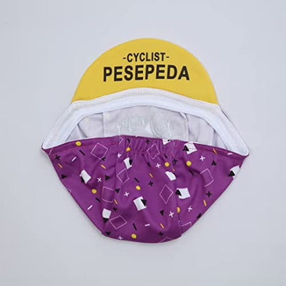 Funny Cycling Cap - Polyester Cartoon Cycling Hat-Under Helmet - Cycling Helmet Liner Breathable&Sweat Uptake - color: A