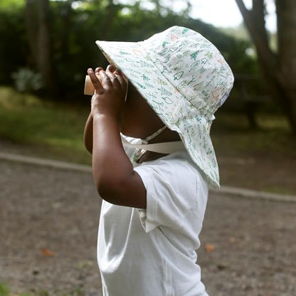 JAN & JUL Girls' Grow-with-Me Cotton Xplorer Sun Hat with Large Brim - color: Ash Grey, size: 0-6 Months