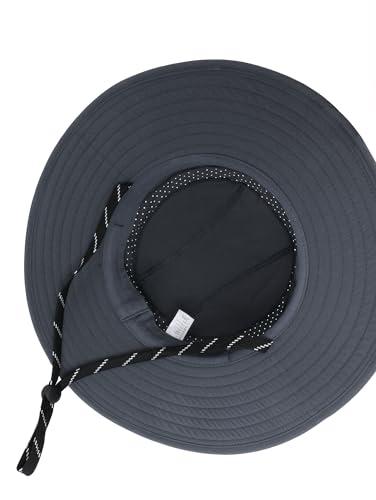 UPF50+ Bucket Hat, Wide Brim Sun Cap - color: Dark Grey