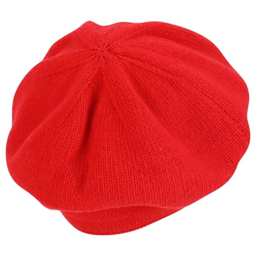 Armycrew Premium Wool Modern Stylish Beret Hat - color: Red