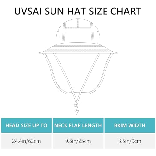 UPF 50+ Foldable Sun Hats Wide Brim with Large Neck Flap for Men Women UV Protection Gardening Fishing Beach Hat - color: Stone Blue