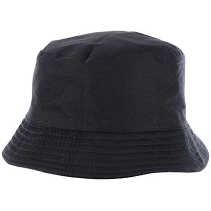 BYOS Unisex Trendy Reversible Lightweight Printed Bucket Hat Packable Outdoor - color: Leafy Black