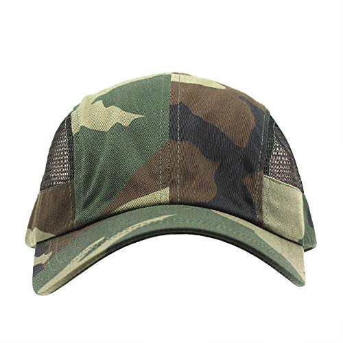 The Vintage Year Camouflage Army Outdoor Hunting Unstructured Adjustable Cadet Army Baseball Cap - color: Woodland Camo 4 Panel Mesh, size: One Size