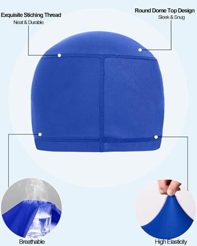 Cooling Skull Caps Helmet Liner Hard Hat Sweat Liner Motorcycle Cycling Cap - color: 3pcs (Black+light Gray+blue)