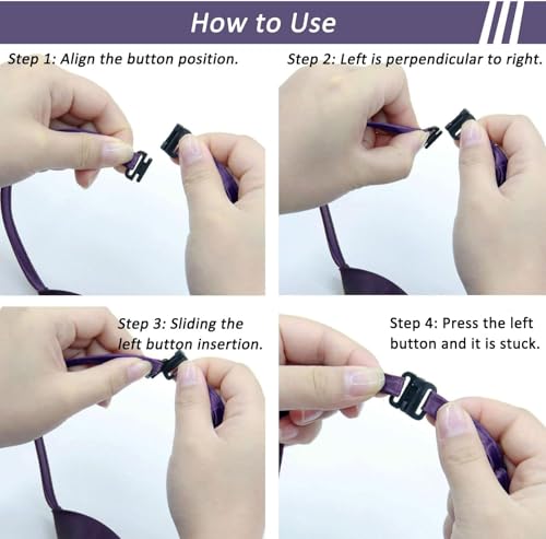 Mantieqingway Women Uniform Necktie Adjustable Strap Striped Pre-tie Ties - color: Dark Purple