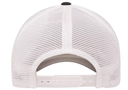 Flexfit 110M Trucker Mid-Profile Mesh Back Snapback Cap - color: Black/White