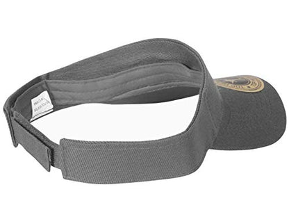 TOP HEADWEAR Solid Adjustable Blank Visor - color: Charcoal