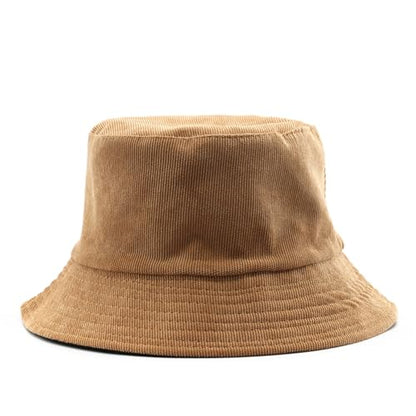 Reversible Double-Side-Wear Solid Color Bucket Hat Packable Sun Hat Fishing Cap for Women Men Outdoor Beach Travel - color: Khaki