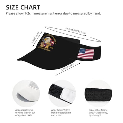 United States 250th Anniversary Hat America Patriotic Visor Caps for Women Men Adjustable Sun Hat - color: Usa 250th Anniversary 12