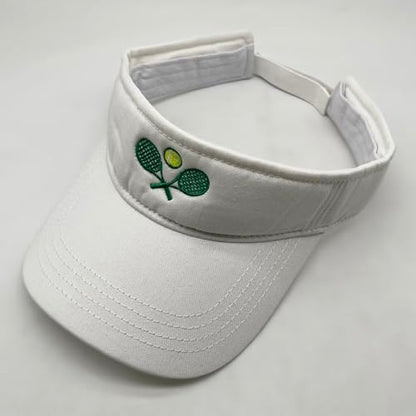 Embroidered Pickleball Visor Men Women,Gifts for Pickleball Lovers - color: White, style: Tennis Sport