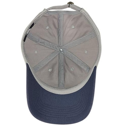 E BY ELIDAN Two Tone Dad Hat, Low Profile Baseball Cap - color: Grey Navy