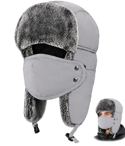 mysuntown Warm Winter Hats for Women Men with Ear Flaps for Cold Weather - color: Grey