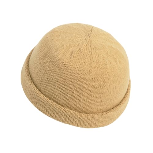 Croogo Beanie Docker Cap Rolled Cuff Brimless Hat Worker Sailor Skullcap - color: Ct49-khaki