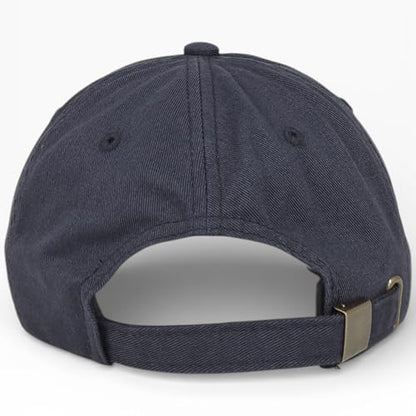 E BY ELIDAN New York Hat, Embroidered Cotton Dad Hat, Adjustable NYC Cap - color: Navy